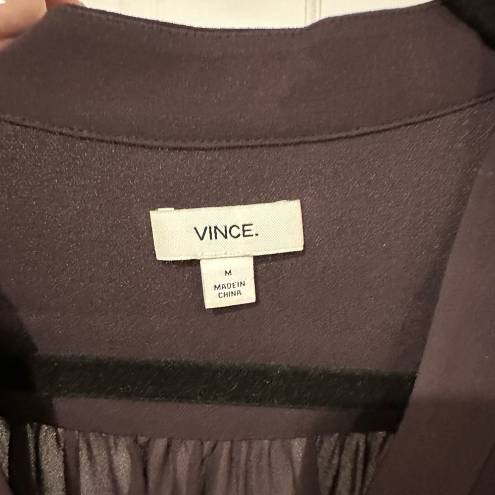 Vince Deep Purple Top 100% Silk
